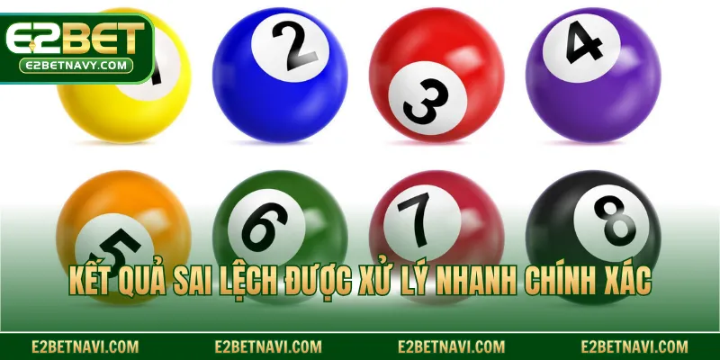 Kết quả sai lệch được xử lý nhanh chính xác