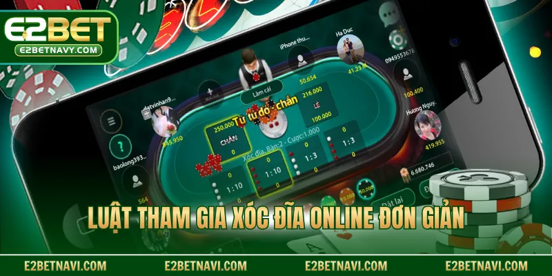 Luật tham gia xóc đĩa online đơn giản